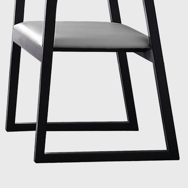 Silla escandinava de madera para comedor, cocina, sillón con respaldo abierto