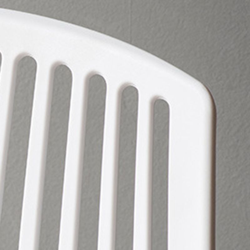 Nordic Style Armless Side Chairs Plastic Chair with 4 Legs for Home Use