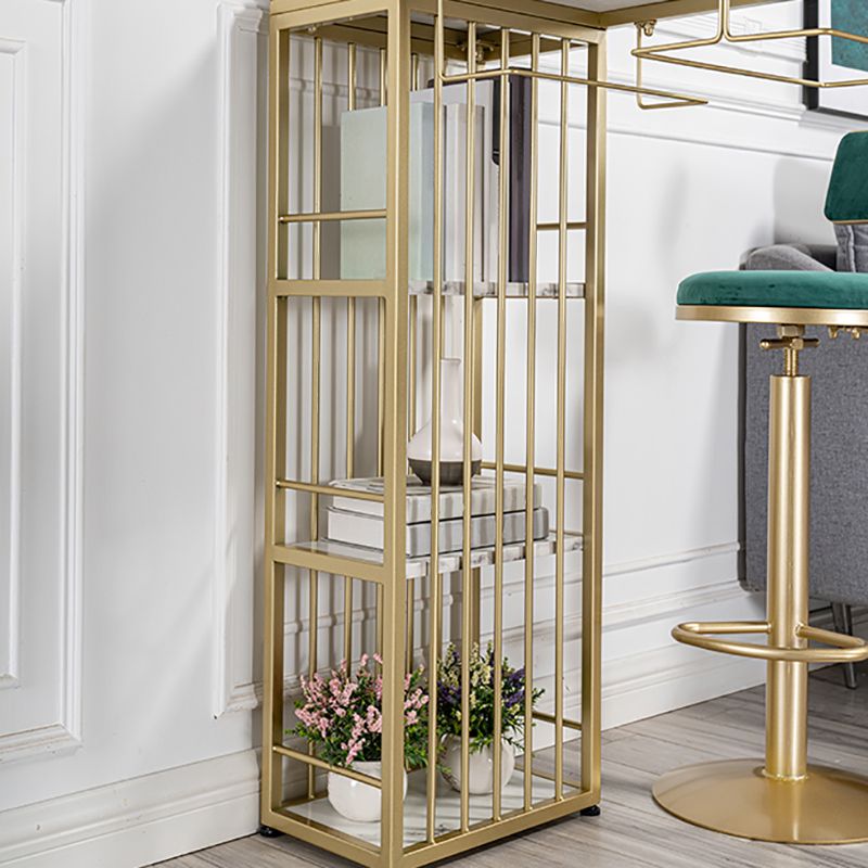 Modern Bar Table Set 1/3 Pieces Faux Marble Counter Counter Set for Dining Room