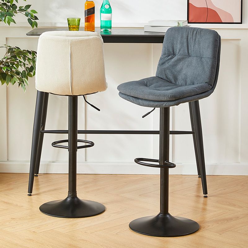 Bucket Adjustable Height Dining Stool Industrial Indoor Counter-height Stool with Swivel