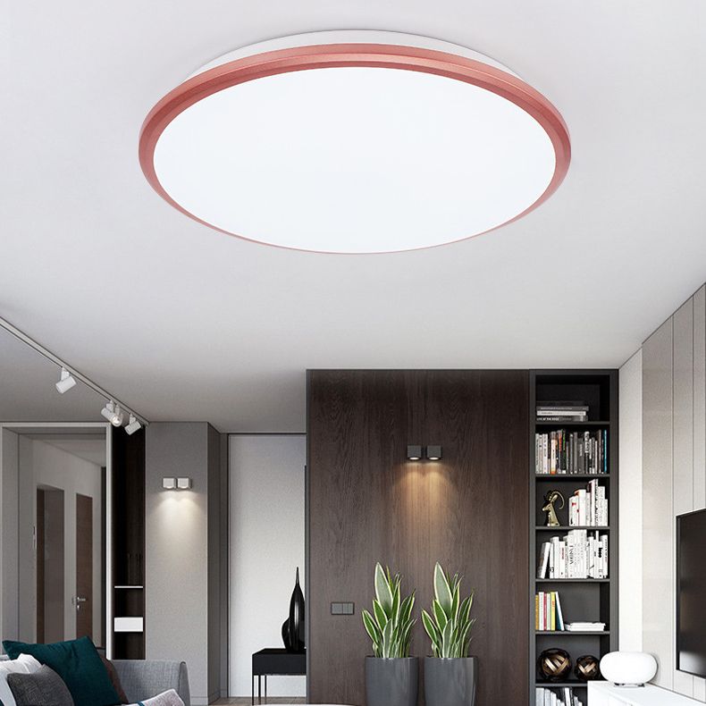 Lampada da soffitto a incasso rotonda di plastica di stile moderno 1-Light