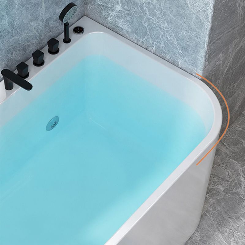 Modern Acrylic Soaking/Whirlpool Bathtub Rectangle Back to Wall Bathtub