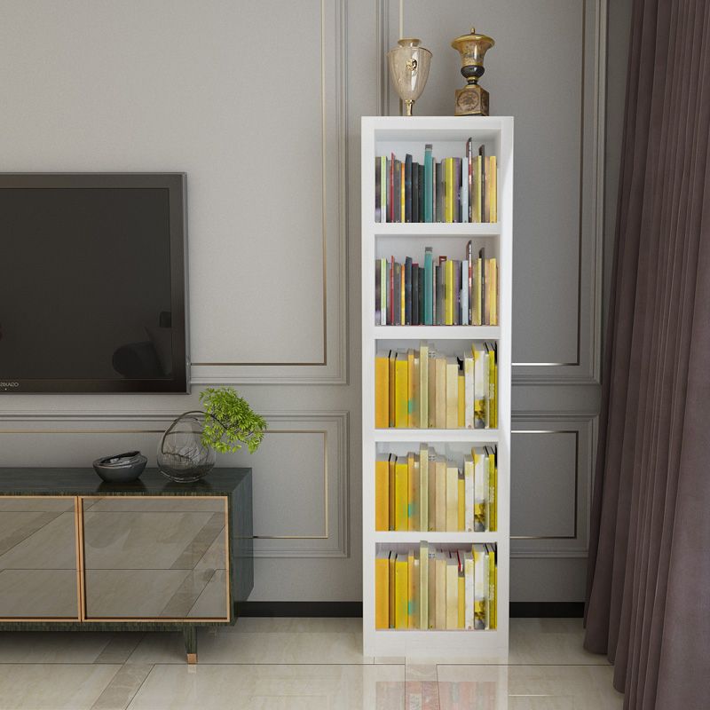 White Modern Style Bookshelf Engineer Wood Bookcase for Home