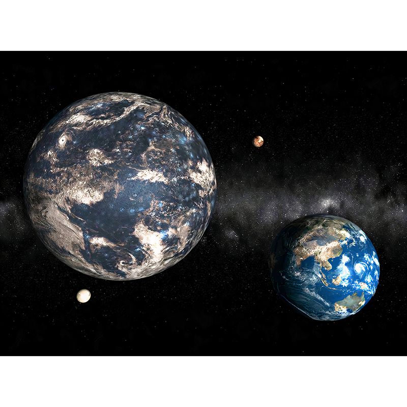 Outer Space Wallpaper Mural for Sleeping Room Water Resistant, Made to Measure