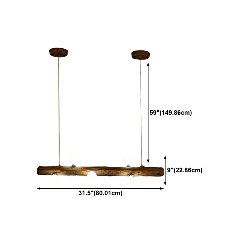 Glass Island Lighting Fixture Modern Style Pendant Lighting Fixture