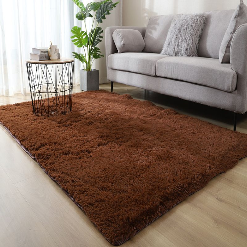 Mehrfarbiger einfarbiger Teppich aus Polyster, lässiger Teppich für den Innenbereich, schmutzabweisend, haustierfreundlich, pflegeleichter Teppich für das Wohnzimmer