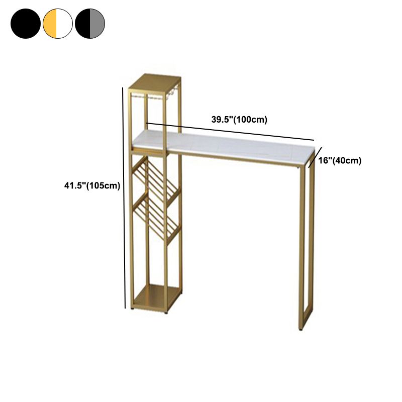 Glam Bar Table Set 1/2/3 Pcs Storage Bar Table with Bar Stools