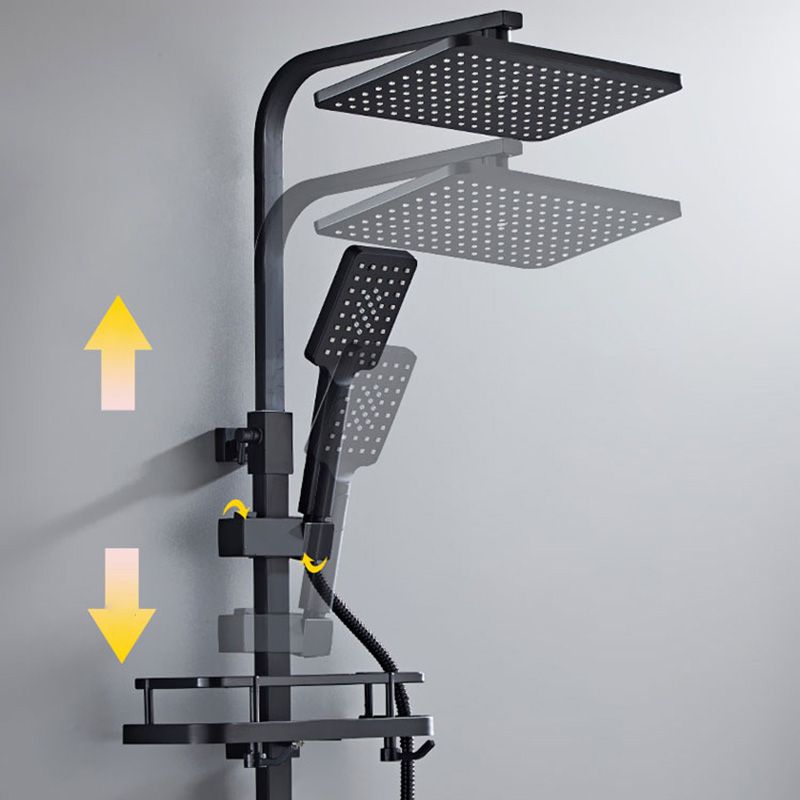 Contemporary Shower Set Slide Bar Adjustable Shower Head Wall Mounted Shower System