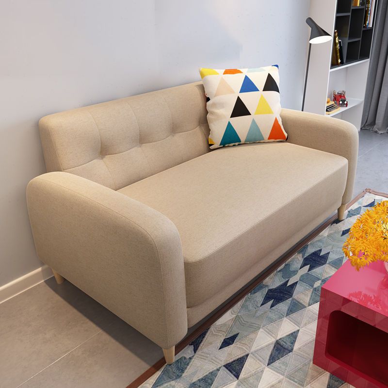 Pure Color Sofa Tufted Back Square Arm Sofa for Living Room Home
