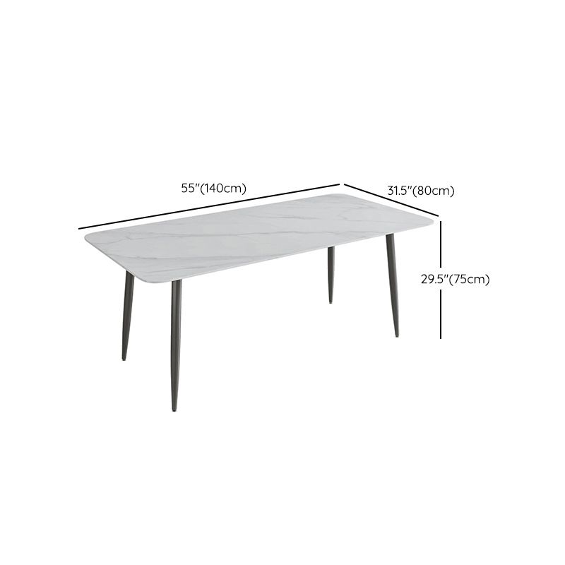 Modern Dining Room Dinner Kitchen Table 4 Legs Stone Dining Table