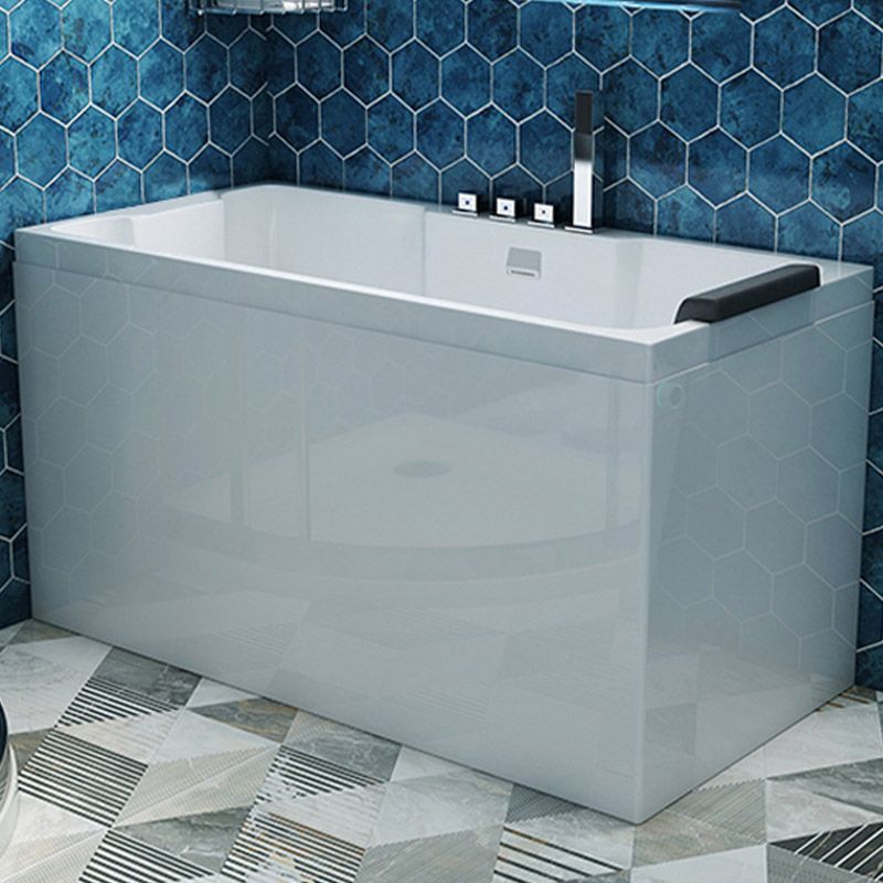 Bathroom Acrylic Apron Front Bathtub Modern Rectangular Bathtub in White