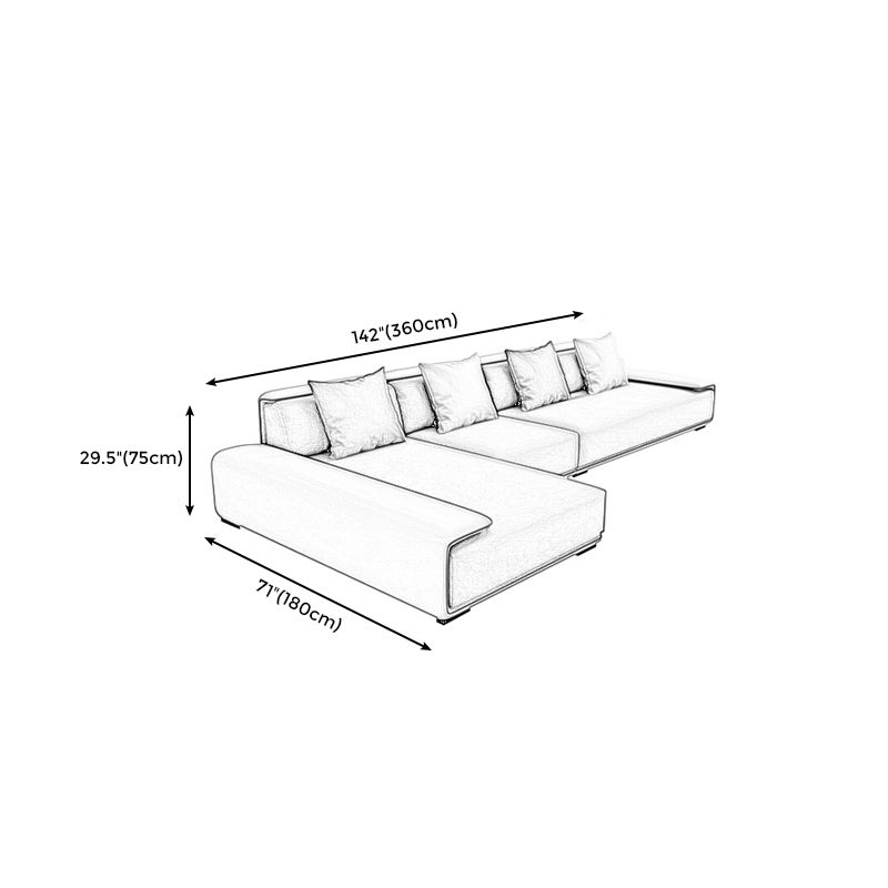 Faux leather Grey Sectional Armless Stain-Resistant Sectional for Living Room