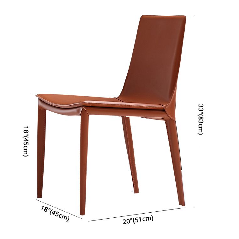 Chaises latérales de salle à manger en métal de style glam chaise sans bras solide pour cuisine