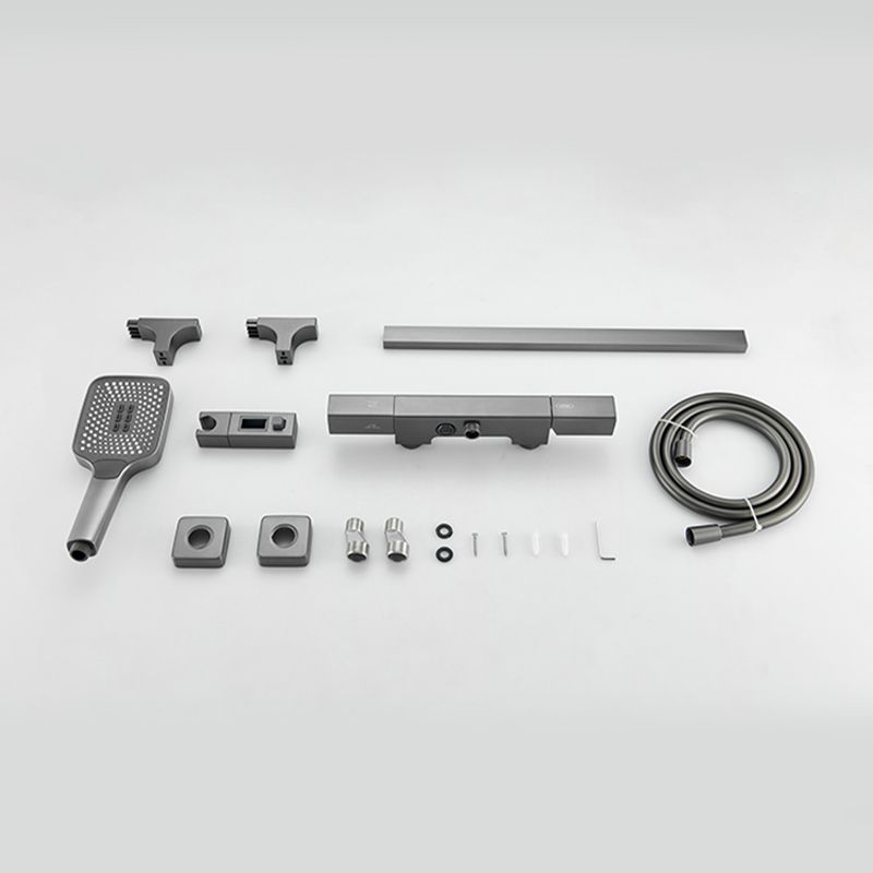 Modern Shower Head Combo Brass Adjustable Shower Head Wall Mounted Shower Faucet