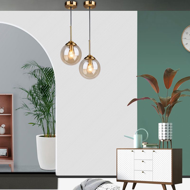 1 Globe Light Hanging Plafond Lights Industrial Style Glass Pendants Pending Lights For Restaurant