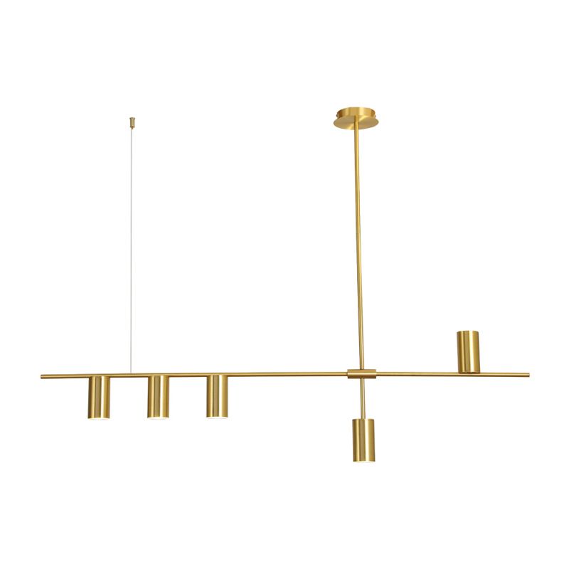 Éclairage d'éclairage de l'île de cylindre Éclairage de pendentif métallique moderne