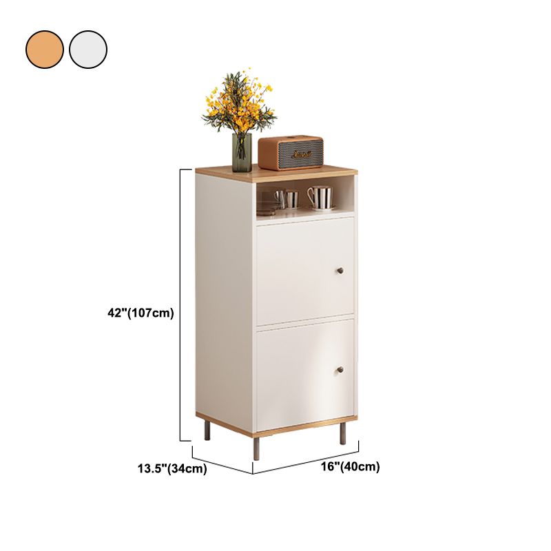 Horizontal Wooden Combo Dresser Contemporary Chest with Door