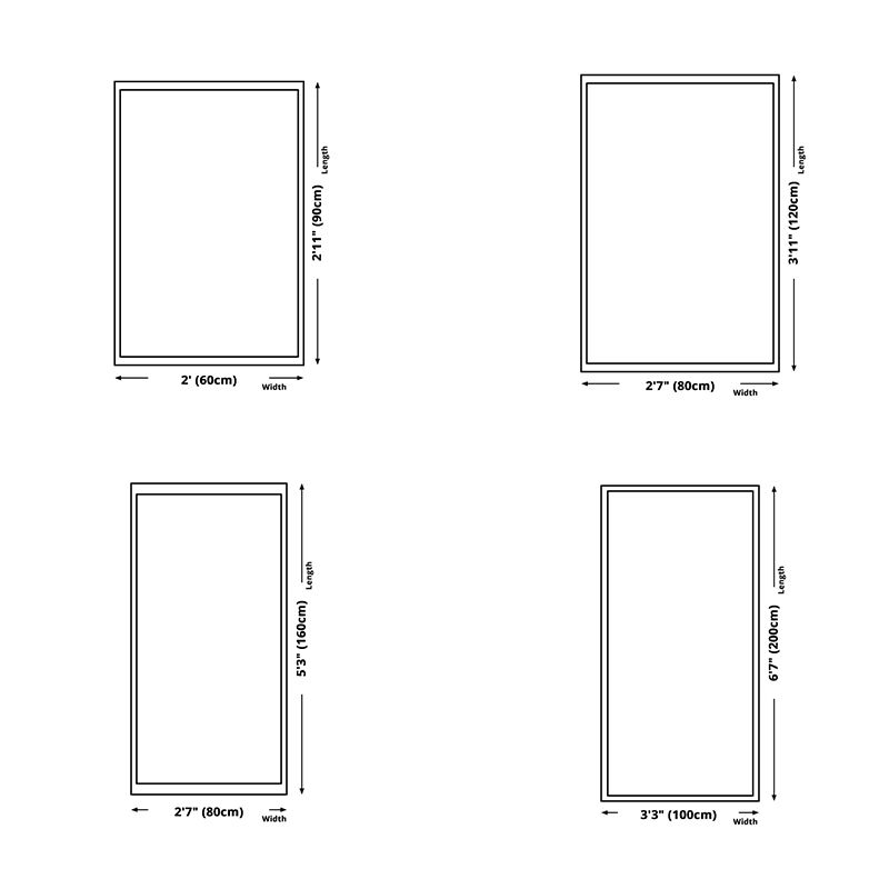 Southwestern Graphic Print Rug Polyester Indoor Carpet Non-Slip Backing Area Rug for Living Room