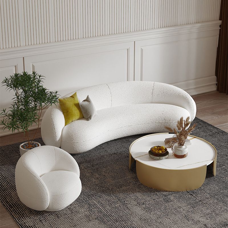 Contemporary Sloped Arm Sofa Tight Back Sofa for Living Room