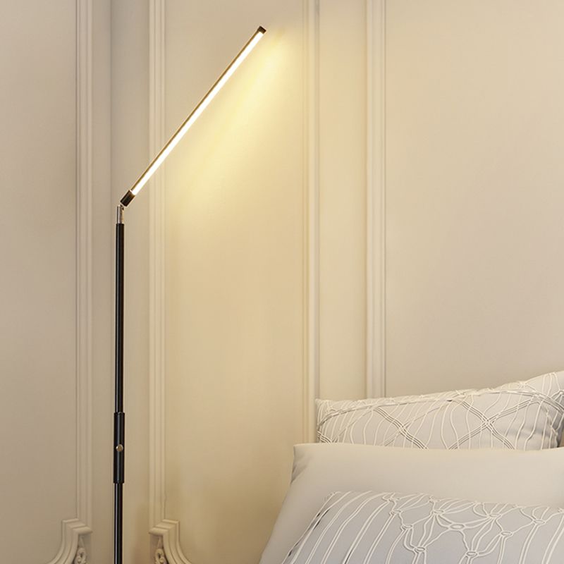 Metal Linear Shape Floor Light Modern Single Light Floor Light Fixtures