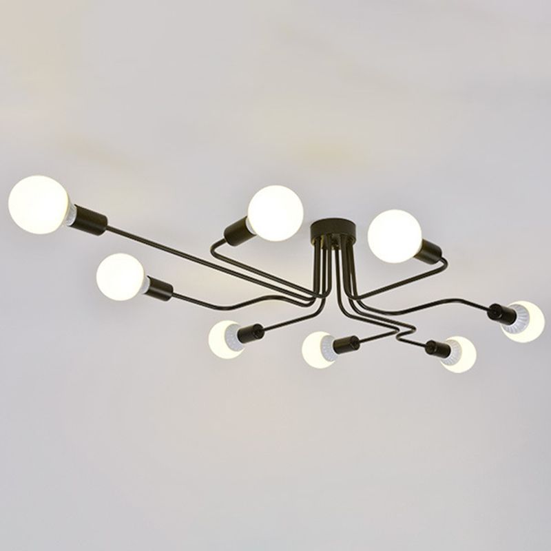 Metalen hanglamp in pistoolvorm, industriële stijl, hanglamp voor woonkamer in zwart