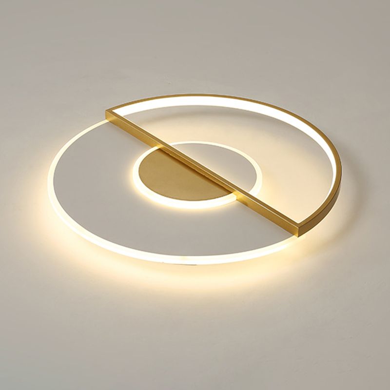 Minimalisme LED LED Ceiling Light Post-moderne Acrylique Shade Flush-mount Lamp for Study Room Dining Room