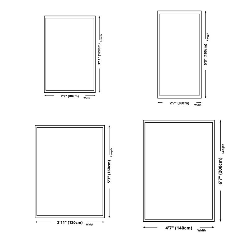 Orange Modern Rug Polyester Striped Area Rug Non-Slip Backing Rug for Home Decoration