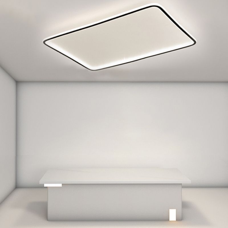 Plafonnier encastré en aluminium à montage encastré à LED minimalisme carré pour le salon