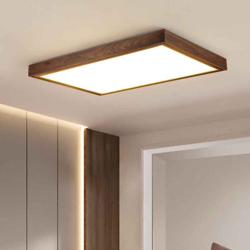 Modern Minimalist Wood Flush Mount 1-Light LED Flush Mount Plafond Licht voor slaapkamer