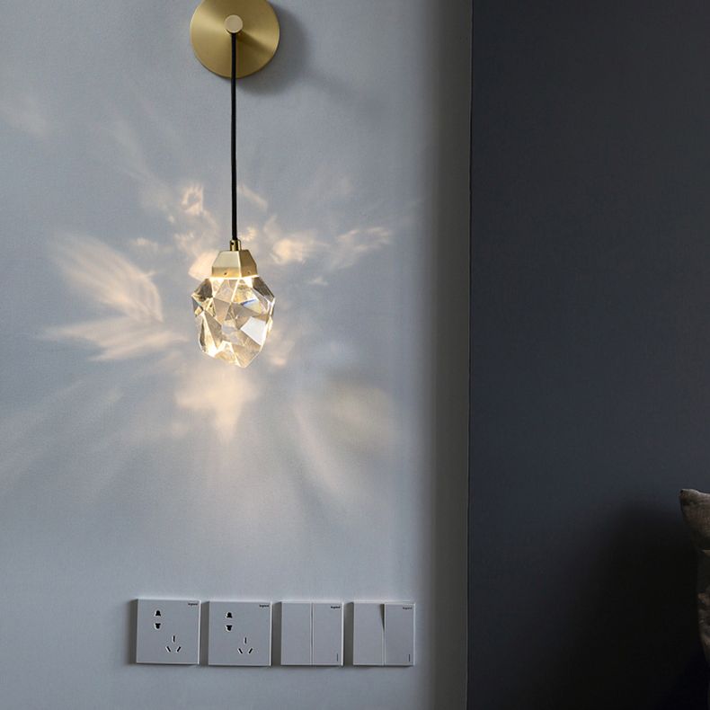 Multi-Faceted Sconce Wall Light Modern Luxury Style Crystal Sconces