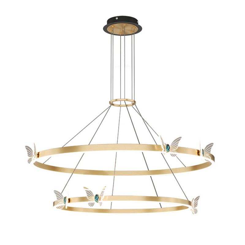 Modern Tiered Pendant Lighting Fixtures Metal Chandelier Lighting