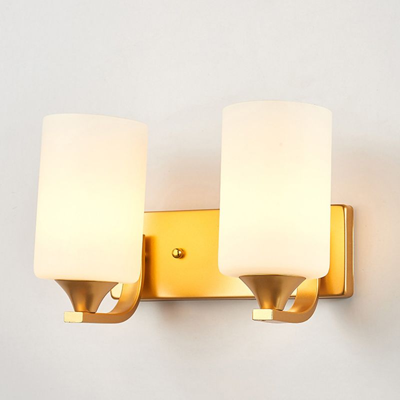 Industrielle Vintage -Leuchten Leuchten Milchglaszylinder Waschtischwand Lampe Lampe Leuchte