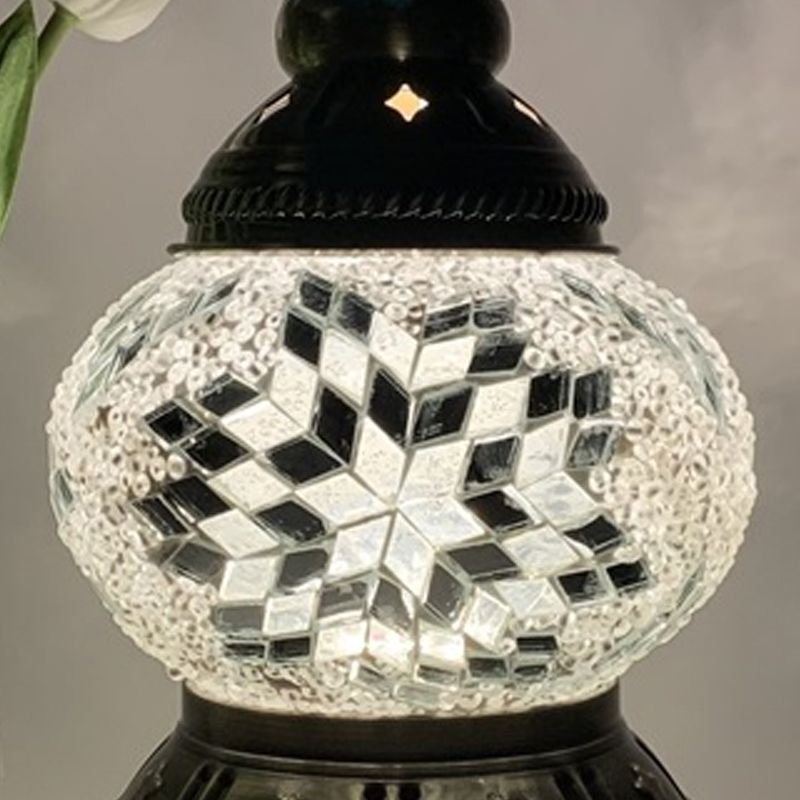 Lampe de Table en verre de Style turc, lampe de bureau marocaine Vintage pour salon