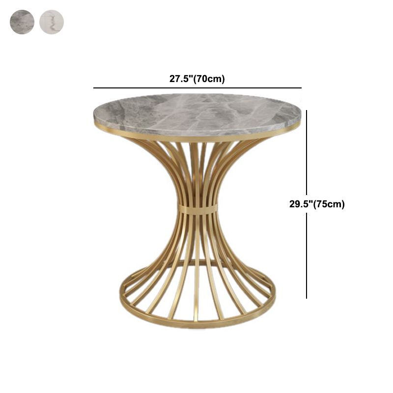 Traditional Luxury Dining Table Sintered Stone Pedestal Table for Dining Room