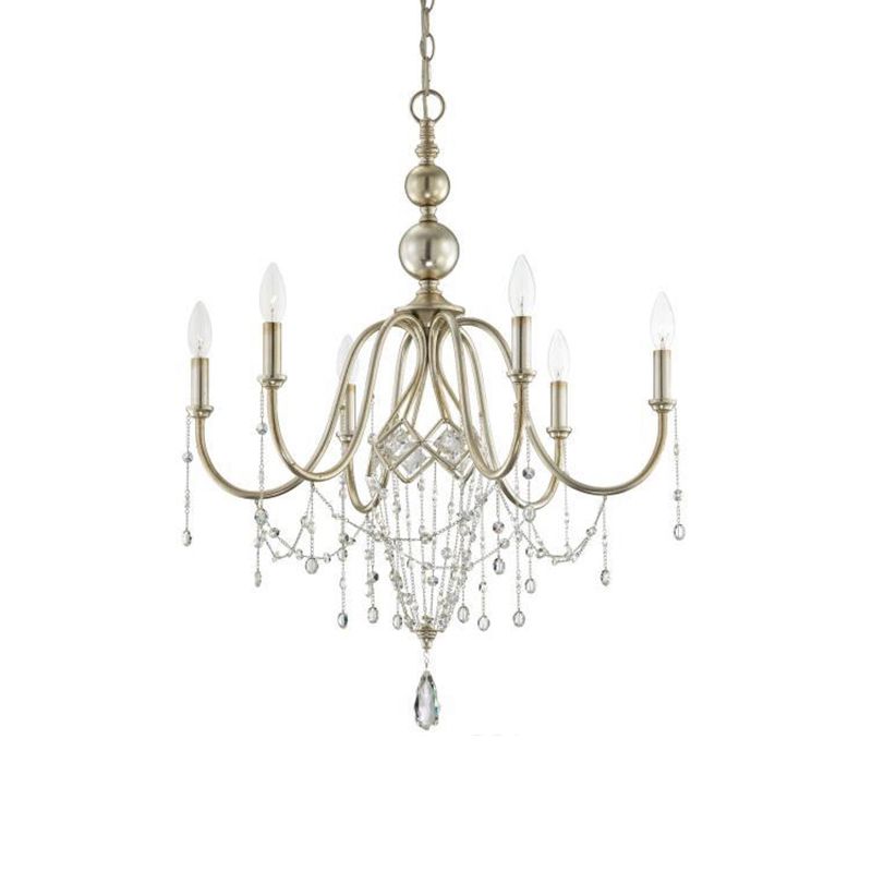 Lámparas de lámpara plateada Sputnik lámpara de techo moderna para dormitorio