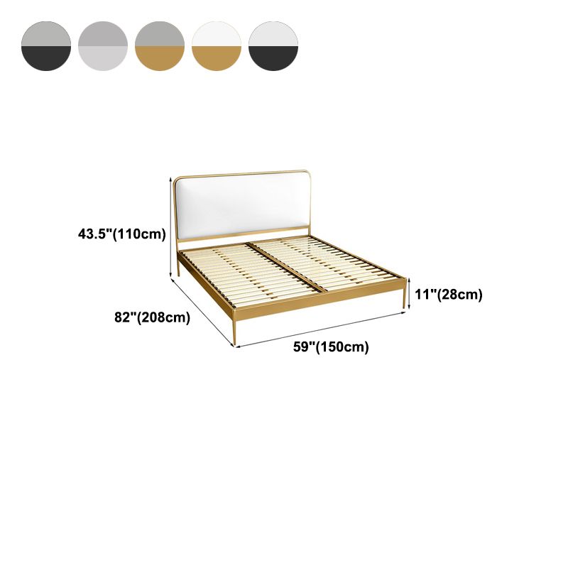 Metal Low Profile Bed Frame 43.31-inch H Wire-Grid Bed with Headboard