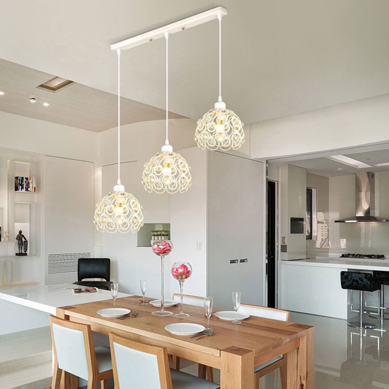 Sferische eetkamer hangende licht kristal moderne stijl pedant verlichtingsarmatuur