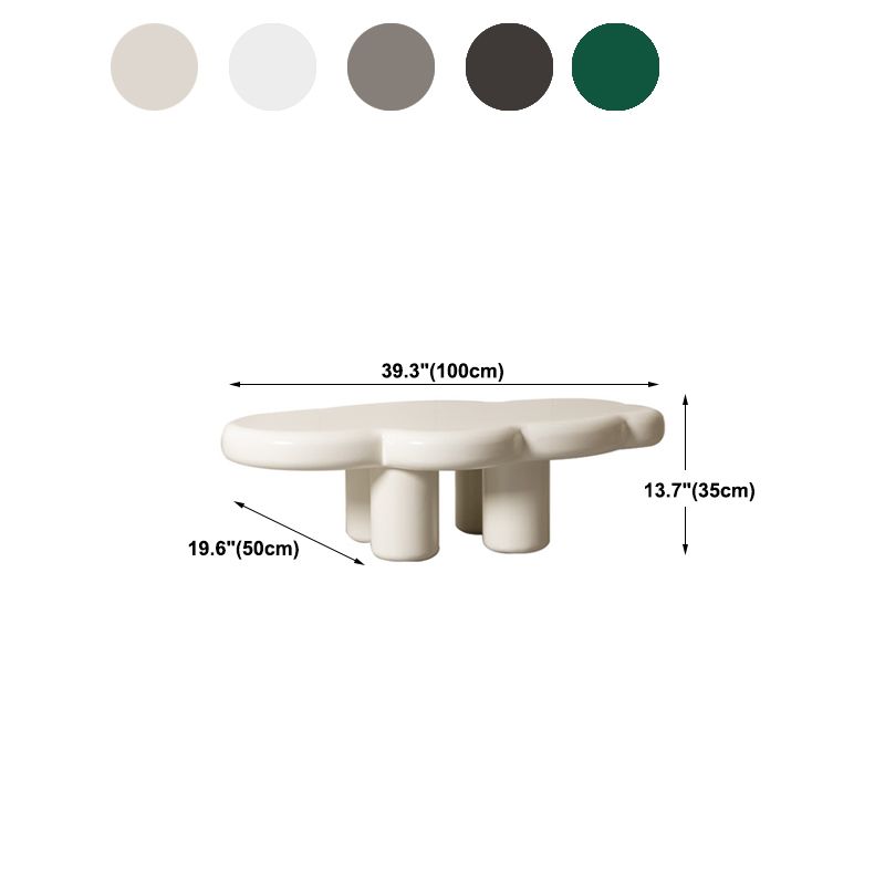 13.78" Tall Scandinavian Style Coffee Cocktail Table Wooden Coffee Table