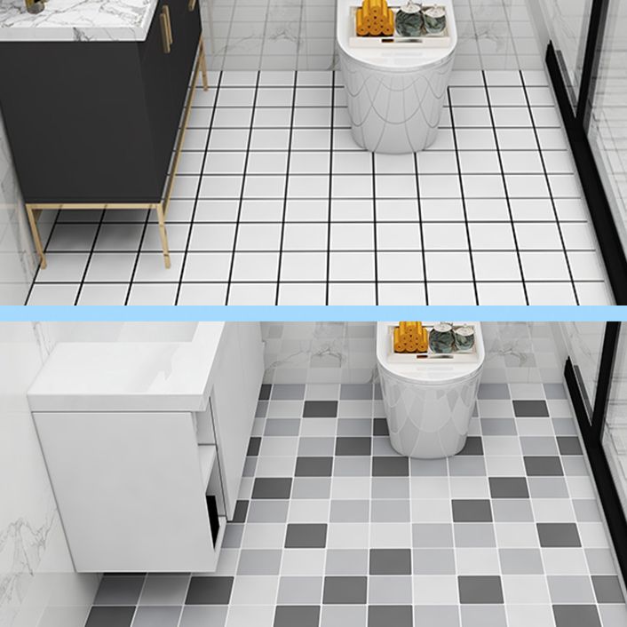 Modern Vinyl Floor Planks Peel & Stick Lattice Printed PVC Flooring