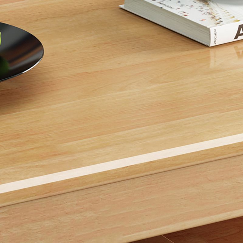 Contemporary Wood TV Stand Adjustable TV Media Stand with Legs for Living Room