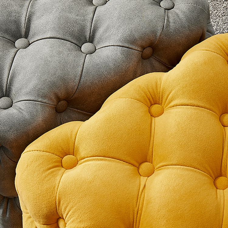 Contemporary Square Shape Ottoman Tufted and Tear Resistant Cube