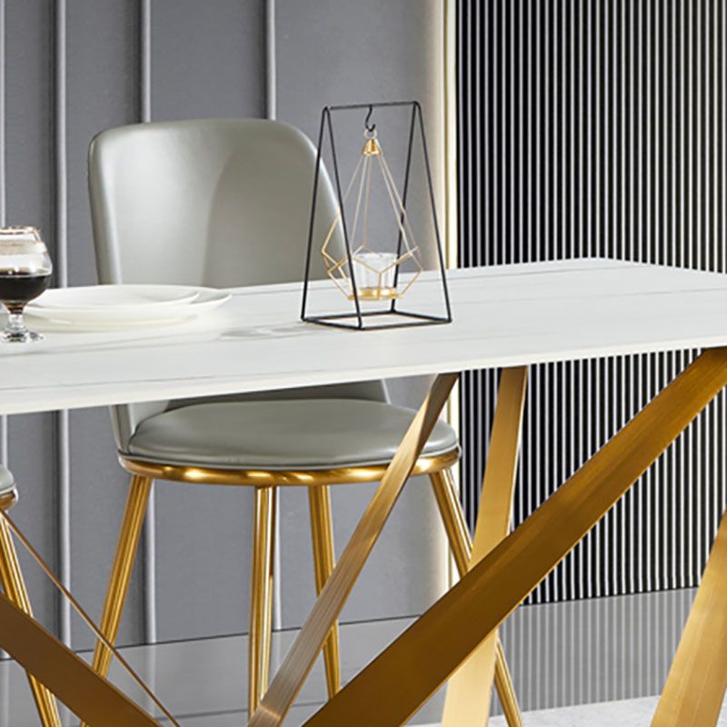 1/4/5 Pieces Sintered Stone Dining Chairs Set Rectangle Table Set for Home