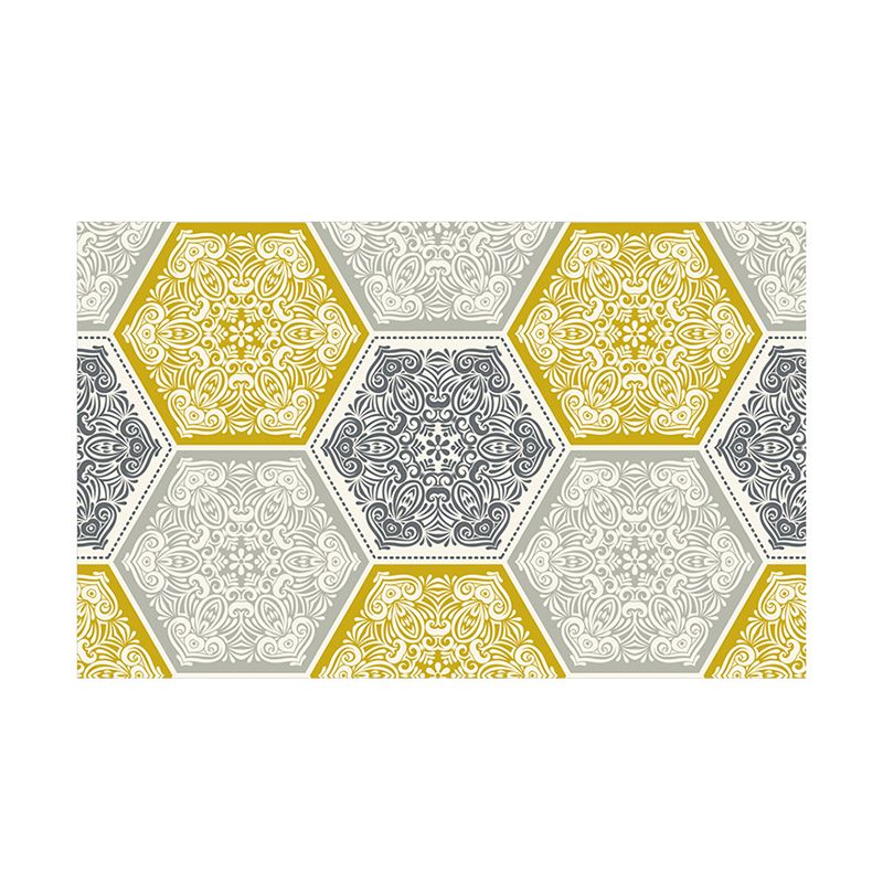 Dark Gray Modern Rug Polyester Graphic Rug Non-Slip Backing Rug for Home Decor