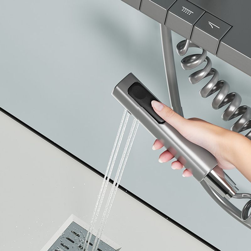 Digital Display Shower System Brass 2 Shower Heads Shower Set