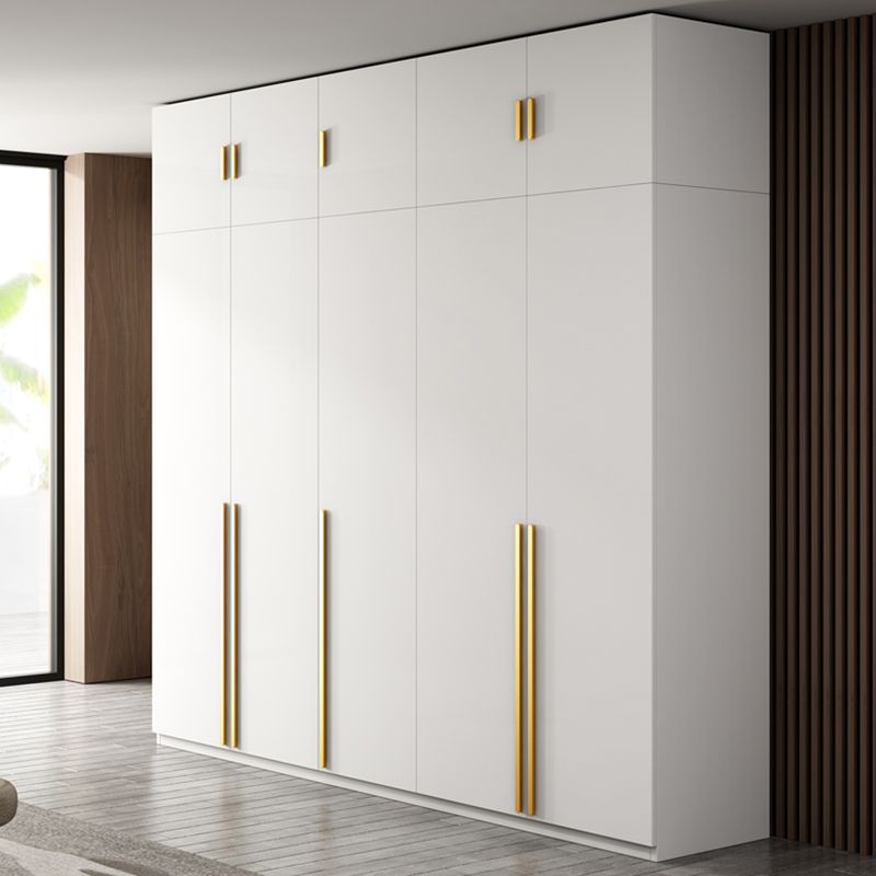 White Colour Wooden Wardrobe Contemporary Style Wardrobe Closet with Drawer