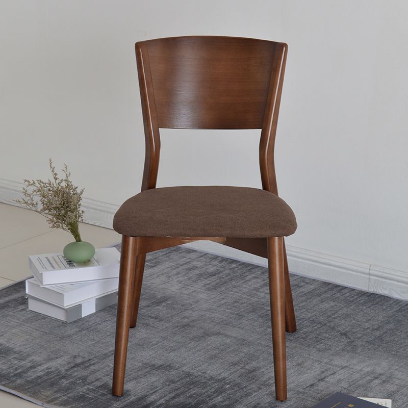 Chaise de salle à manger industrielle, chaise latérale à dossier ouvert avec pieds en bois pour usage domestique