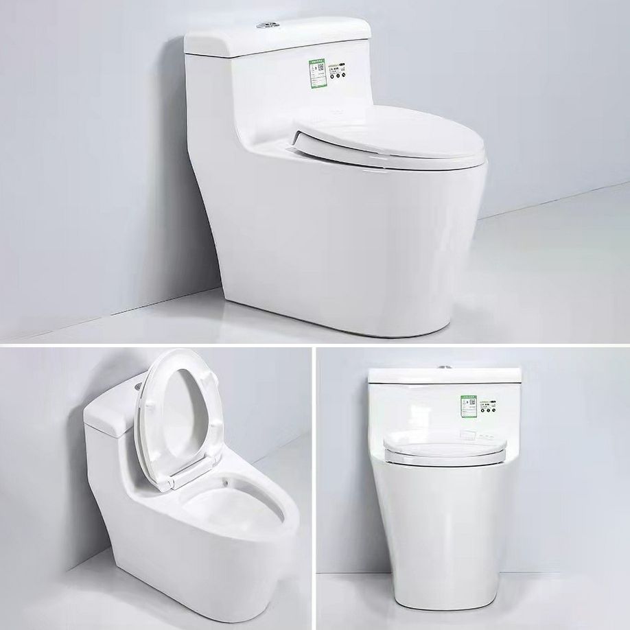 Traditional Ceramic Toilet Bowl One Piece Flush Toilet with Toilet Seat