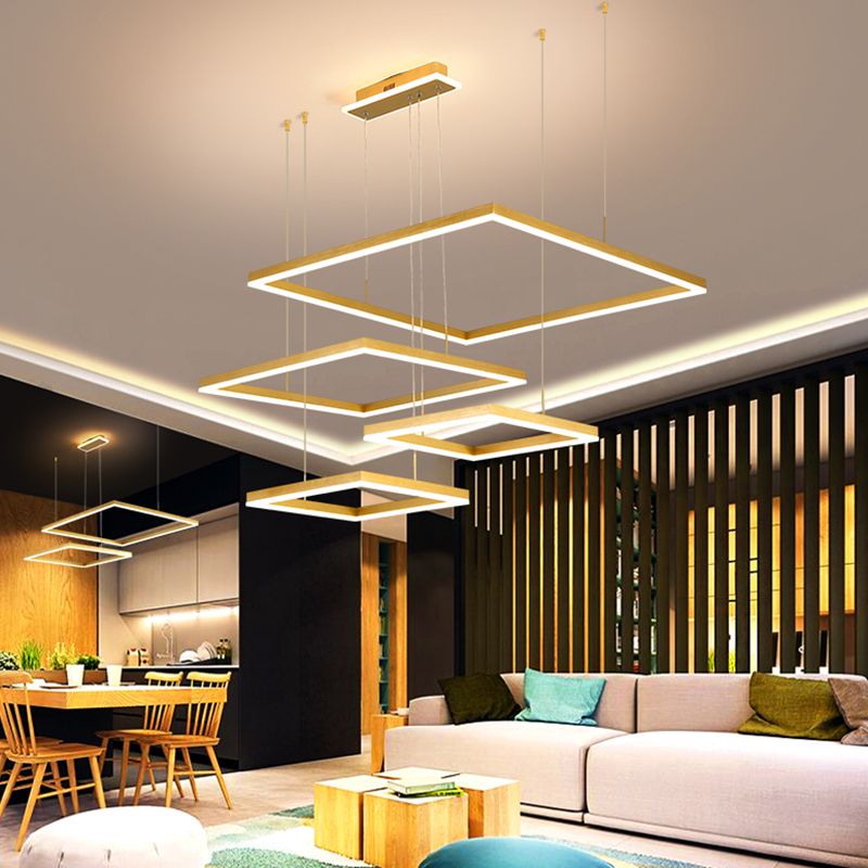 Lampaggio rombo a strati Pendant Light Contemporary Acrilic soggiorno LED LED LED LED LED LED LED LED