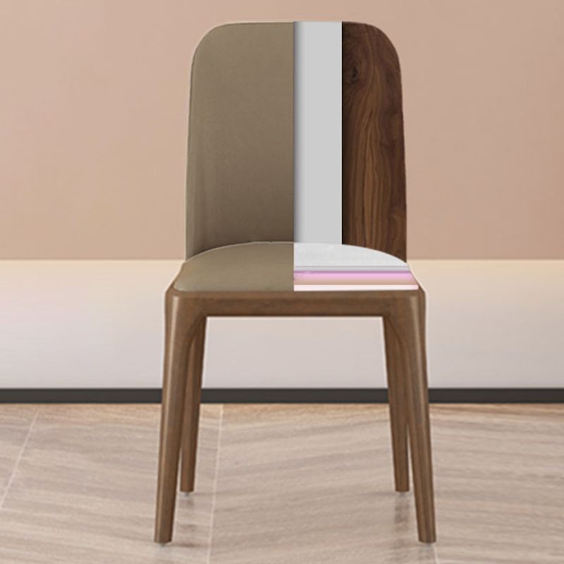 Eigentijdse eetkamerstoelen eetstoelen met armloze zijstoelen met houten benen