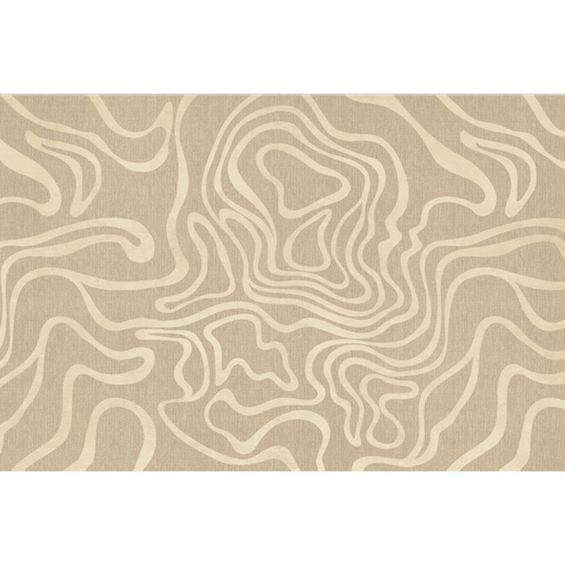 Modern Indoor Rug Stripe Print Carpet Polyester Non-Slip Backing Area Carpet for Living Room